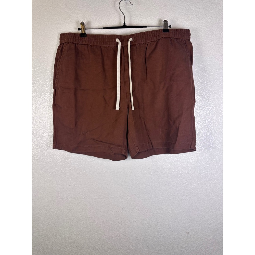 Goodfellow & Co Mens XL Vintage Pull-On Shorts Brown 7" Inseam NWT
